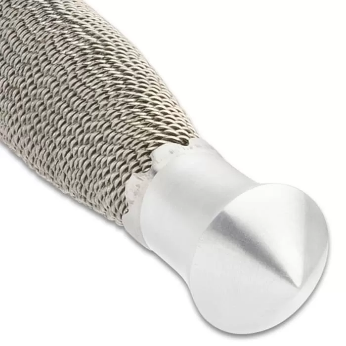 Legends In Steel Castle Sword With Scabbard - Stainless Steel Blade, Wire-Wrapped Handle, Stainless Steel Guard And Pommel - Image 3