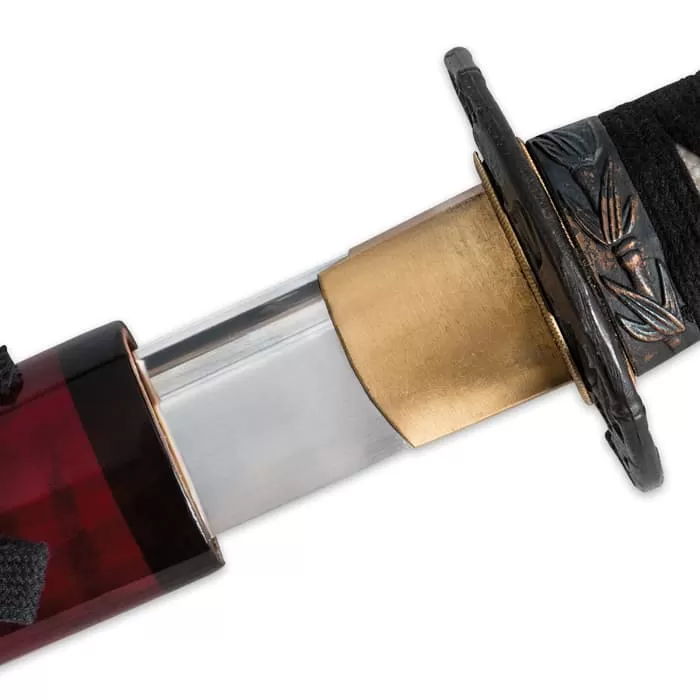 Musashi Clay Tempered 1060 Carbon Steel Katana Sword - Image 3