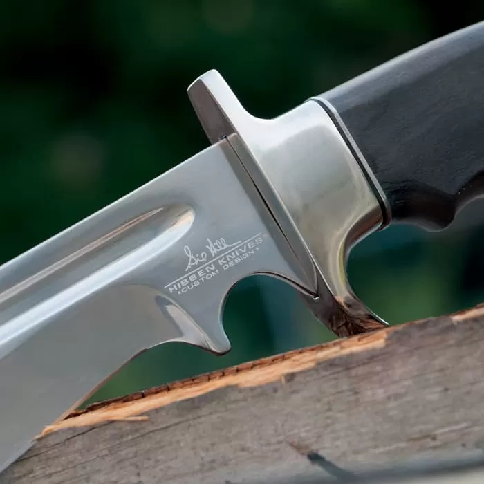 Gil Hibben Legionnaire Bowie Knife - 7Cr17 Stainless Steel Blade, Black Pakkawood Handle, Stainless Steel Guard And Pommel, Leather Belt Sheath - Image 4