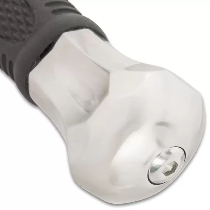 Honshu Crusader Quillon Dagger With Sheath - 1060 Carbon Steel Blade, Injection-Molded TPR Handle, Cast Steel Pommel - Length 18 5/8β - Image 4