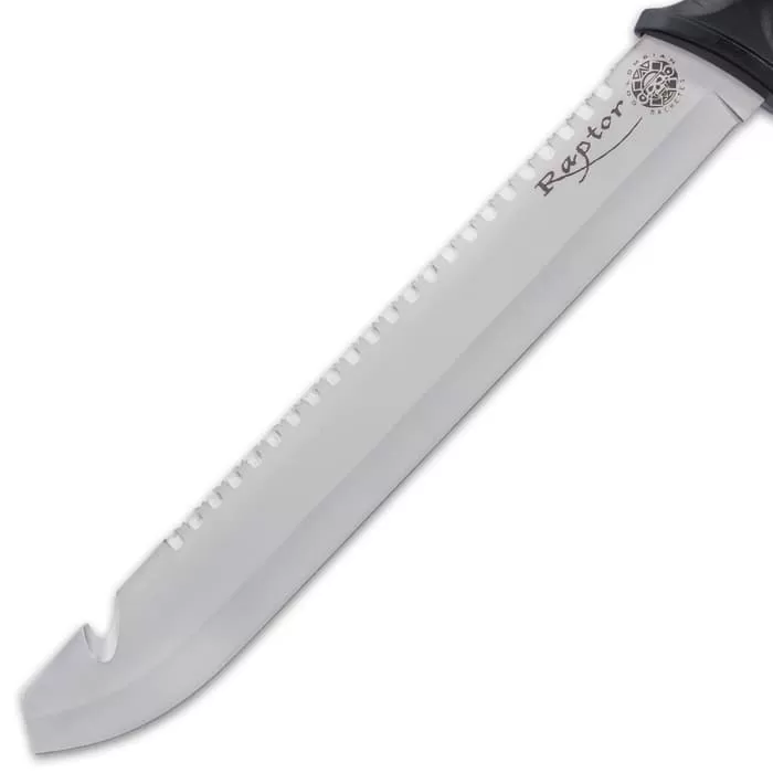Colombian Raptor Black Machete And Sheath - 3Cr13 Stainless Steel Blade, ABS Handle, Lanyard Hole - Length 18β - Image 4