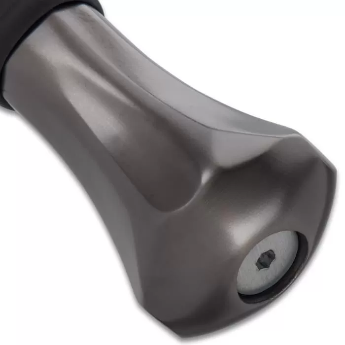 Honshu Damascus Broadsword With Sheath - Damascus Steel Blade, TPR Handle, Stainless Steel Pommel - Length 43 1/2β - Image 4