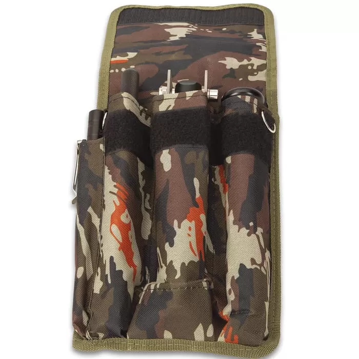 BugOut Small Multi-Function Folding Entrenchment Tool - Shovel, Saw, Screw Drivers, Cord Cutter, Bottle Opener, Compass - Image 5