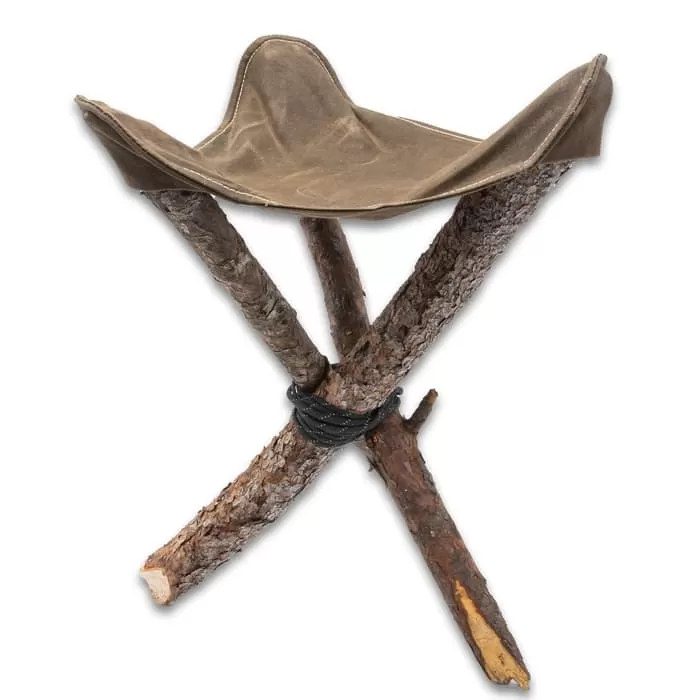 DIY Camping And Survival Stool Seat - Canvas Construction, Reinforced Stitching - Dimensions 13 1/4"X14 3/4" - Image 5