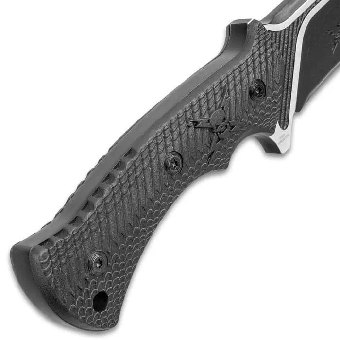 M48 Liberator Sabotage II Combat Knife With Sheath - Cast Stainless Steel, Black Oxide Coating, Layered G10 Handle - Length 13 1/2β - Image 5