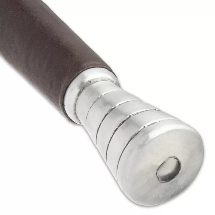Witching Sword And Scabbard - Stainless Steel Blade, Wooden Handle, Leather Grip, Aluminum Cross-guard And Pommel - Image 5