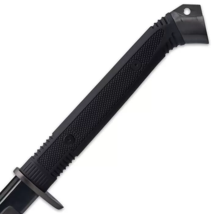 Honshu Boshin Midnight Forge Katana With Scabbard - Black 1060 High Carbon Steel, TPR Handle, Steel Guard And Pommel - Image 5