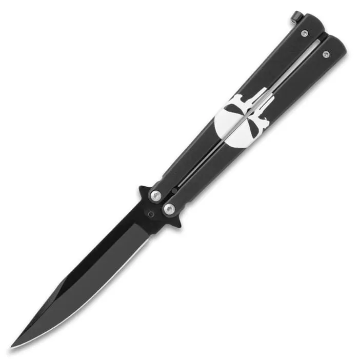 Executioner Butterfly Knife - Stainless Steel Blade, Stainless Steel Handle - Length 9" - Image 5