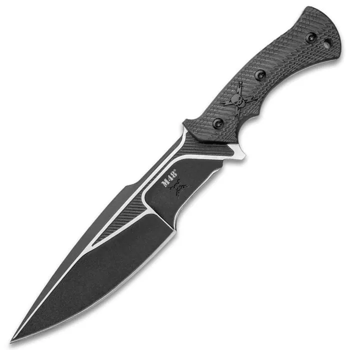 M48 Liberator Sabotage II Combat Knife With Sheath - Cast Stainless Steel, Black Oxide Coating, Layered G10 Handle - Length 13 1/2β - Image 6