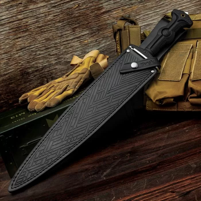 Honshu Legionary Dagger And Sheath - 7Cr13 Stainless Steel Blade, TPR Handle, Stainless Steel Guard - Length 19 5/8" - Image 6