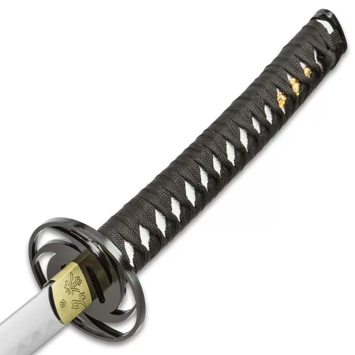 Undercover Tactical Two-Piece Sword Set With Scabbards - Carbon Steel Blades, Cotton Wrapped Wooden Handles, Display Stand - Image 6