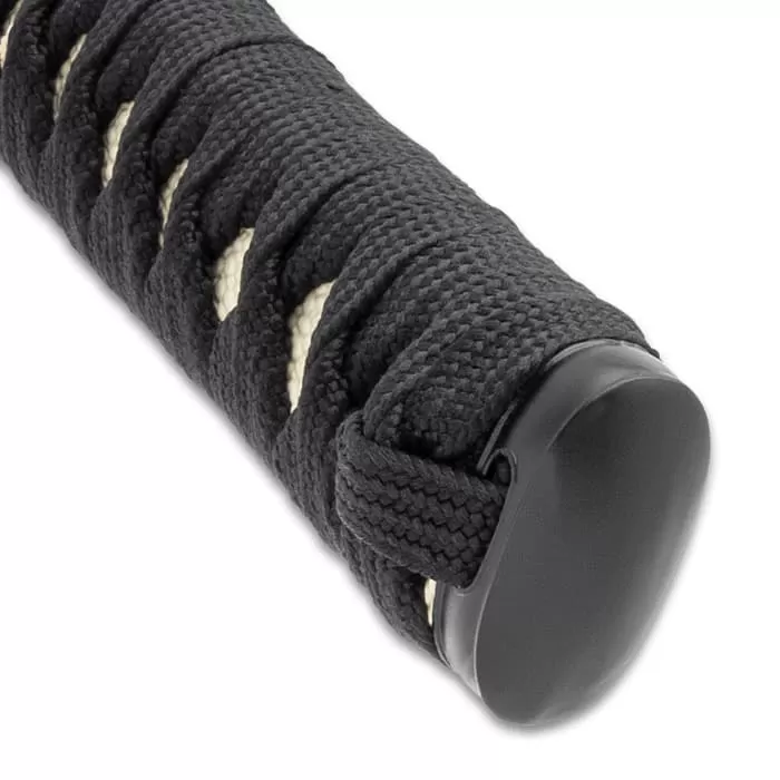 Musha Hand-Forged Twin Musashi Katana And Scabbard - Stainless Steel Blade, Metal Fittings, Cord-Wrap - Length 38 3/4β - Image 6