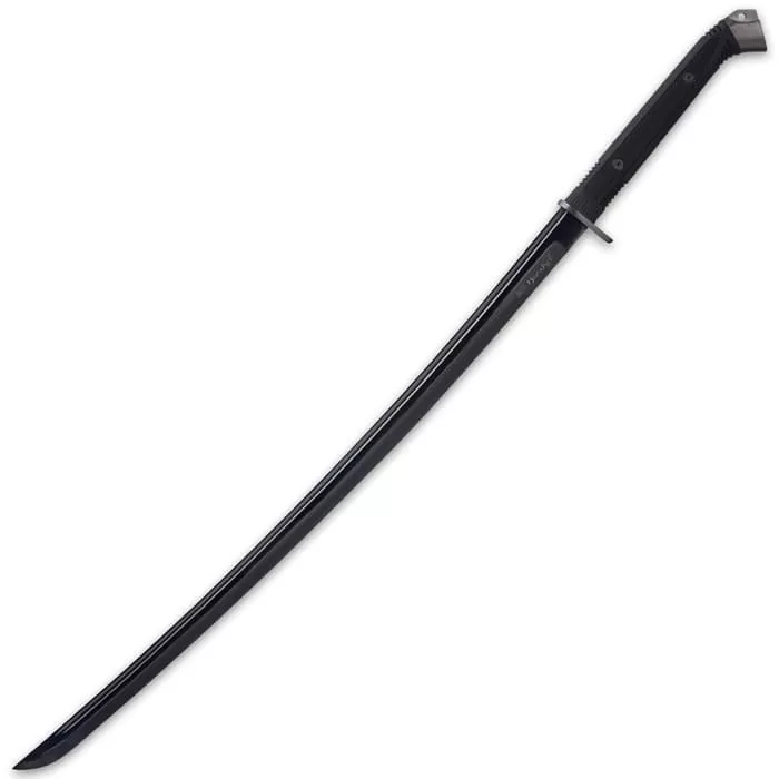 Honshu Boshin Midnight Forge Katana With Scabbard - Black 1060 High Carbon Steel, TPR Handle, Steel Guard And Pommel - Image 6