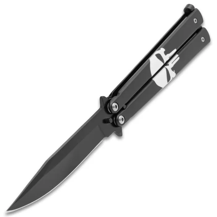 Executioner Butterfly Knife - Stainless Steel Blade, Stainless Steel Handle - Length 9" - Image 6