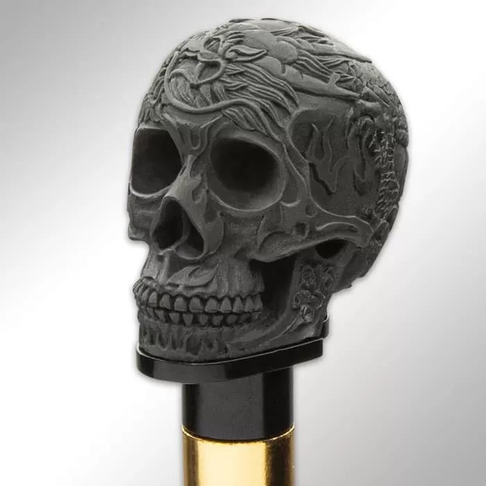 Chinese Dragon Skull Head Sword Cane - Stainless Steel Blade, Resin Handle, Aluminum Shaft, Rubber Toe - Length 37β - Image 7